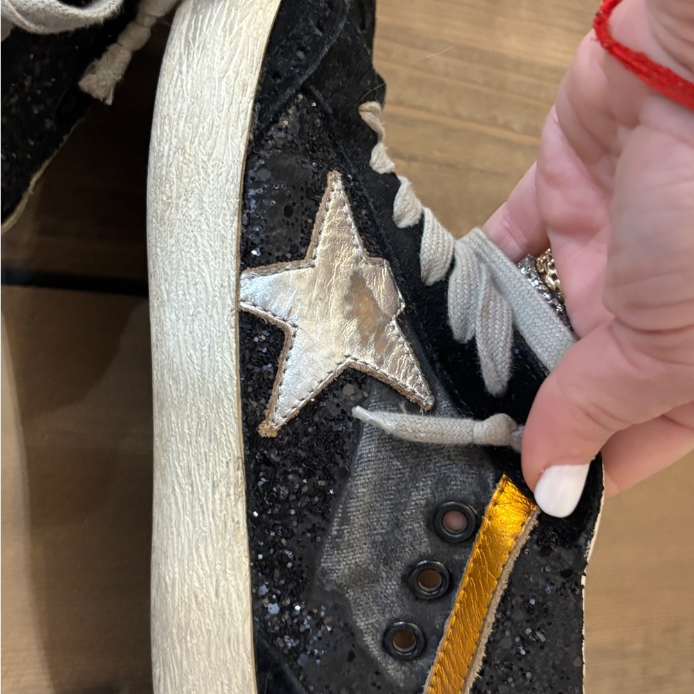 Golden Goose Black and Gold Sneakers - Picture 6 of 8